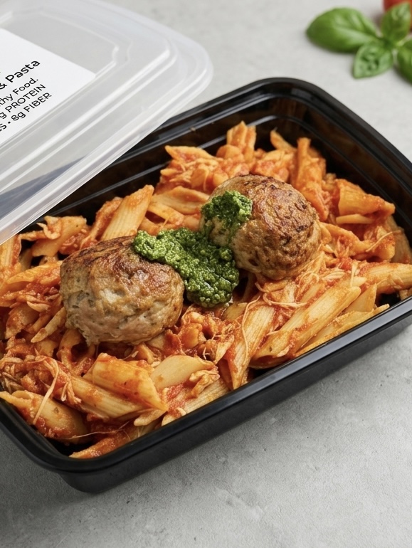 Baked Pasta with Turkey Meatballs